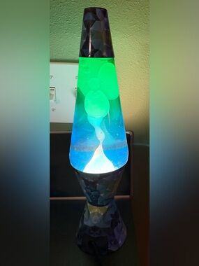 Green and Blue Modern Lava Lamp Home Art Accent